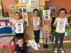 ilustracja do wpisu 
MĄDRE SÓWKI - ,, Dbam o Ziemię " - kolorowanka