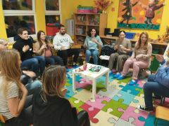 Rodzice podczas warsztatów Rośnijmy razem